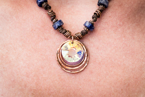 Vintage Sunlight Sodalite Crystal Necklace | Intuition & Truth