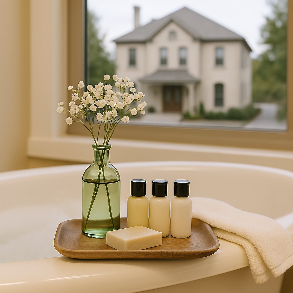 Bed and Breakfast with soaps and flowers