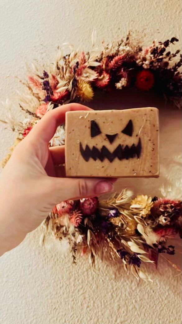 Pumpkin Spice Soap Bar | Festive and Whimsical Cleansing Bar    Em'z Blendz Soap Co.