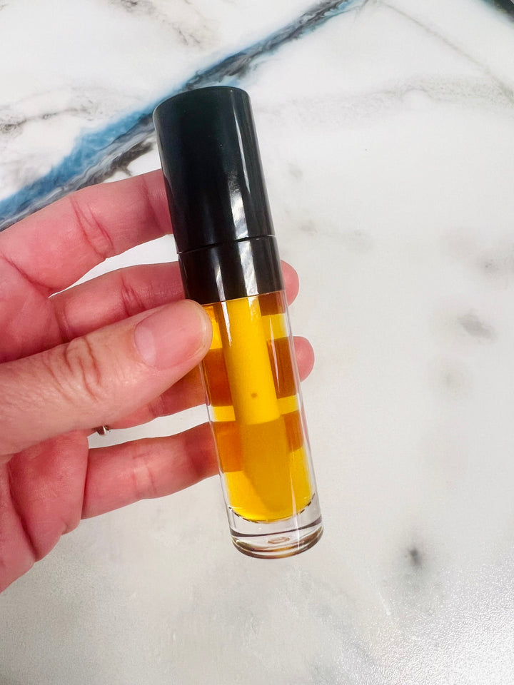 Lip Oil Serum | Sheer Sunshine with Sea Buckthorn & Olive    Em'z Blendz Soap Co.