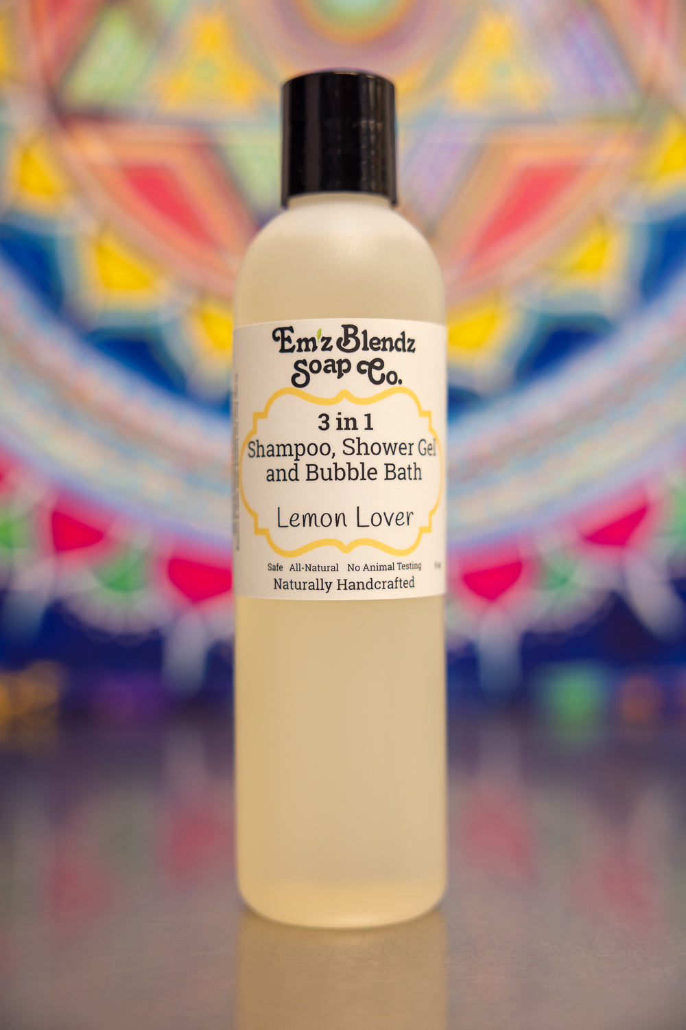 Lemon Lover 3-in-1 Shampoo, Bubble Bath & Shower Gel | Invigorating Citrus Cleanse    Em'z Blendz Soap Co.