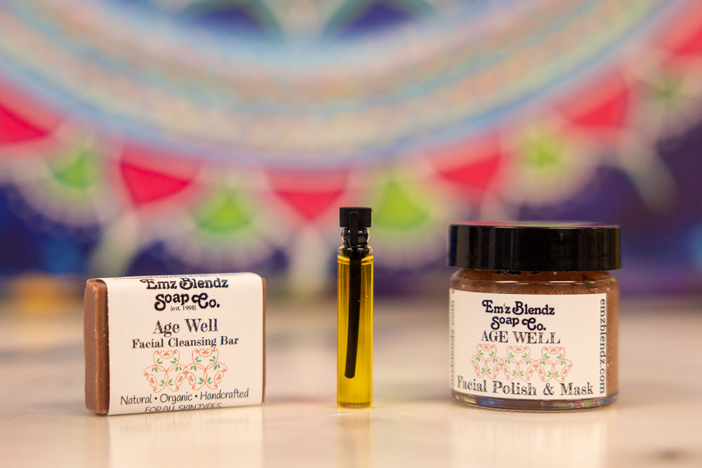 Age Well Healthy Facial Kit | Try it Kit    Em'z Blendz Soap Co.