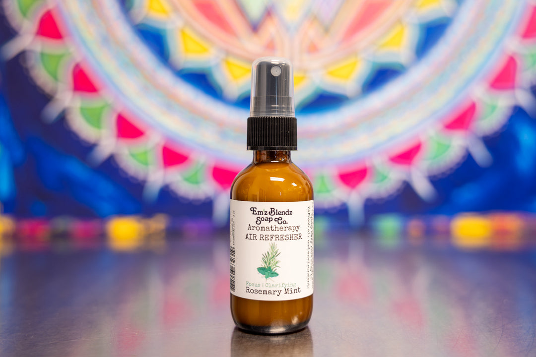 Rosemary Mint | Natural Aromatherapy Air Refresher | Focus & Clarifying    Em'z Blendz Soap Co.