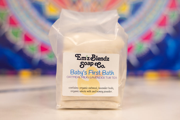 Baby's First Bath | Lavender, Oatmeal Milk & Honey Tub Tea    Em'z Blendz Soap Co.