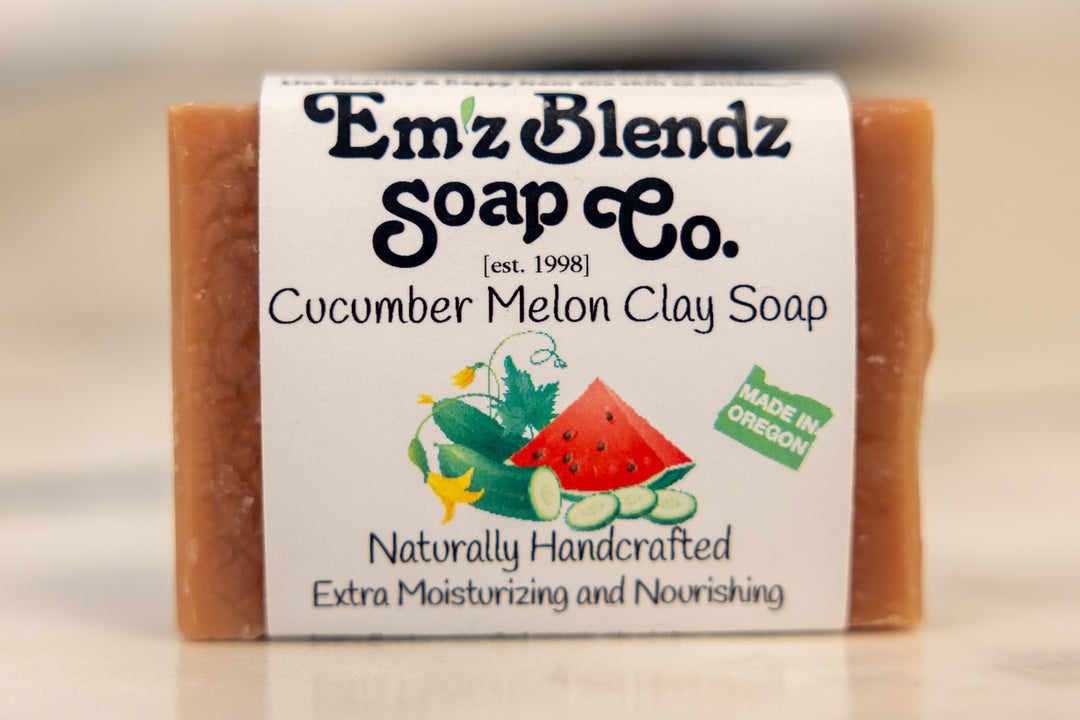 Cucumber Melon & Clay Soap | Detoxifying Cleanser for Oily and Combination Skin