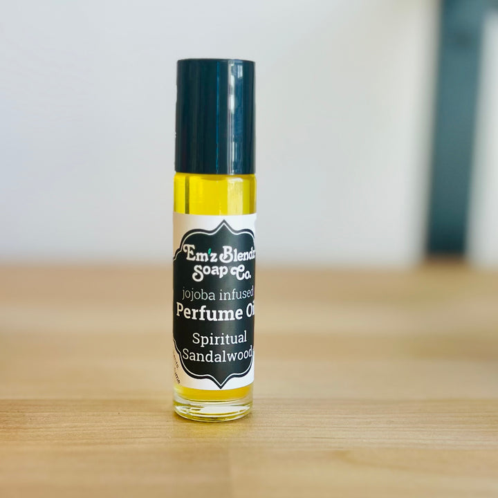 Jojoba Perfume Oil | Spiritual Sandalwood    Em'z Blendz Soap Co.