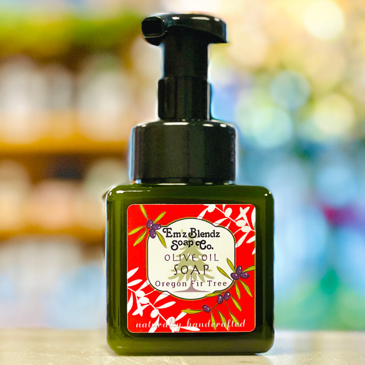 Oregon Fir Tree (Noble, Grand & Douglas Fir) | Extra Virgin Olive Oil Foaming Liquid Soap    Em'z Blendz Soap Co.