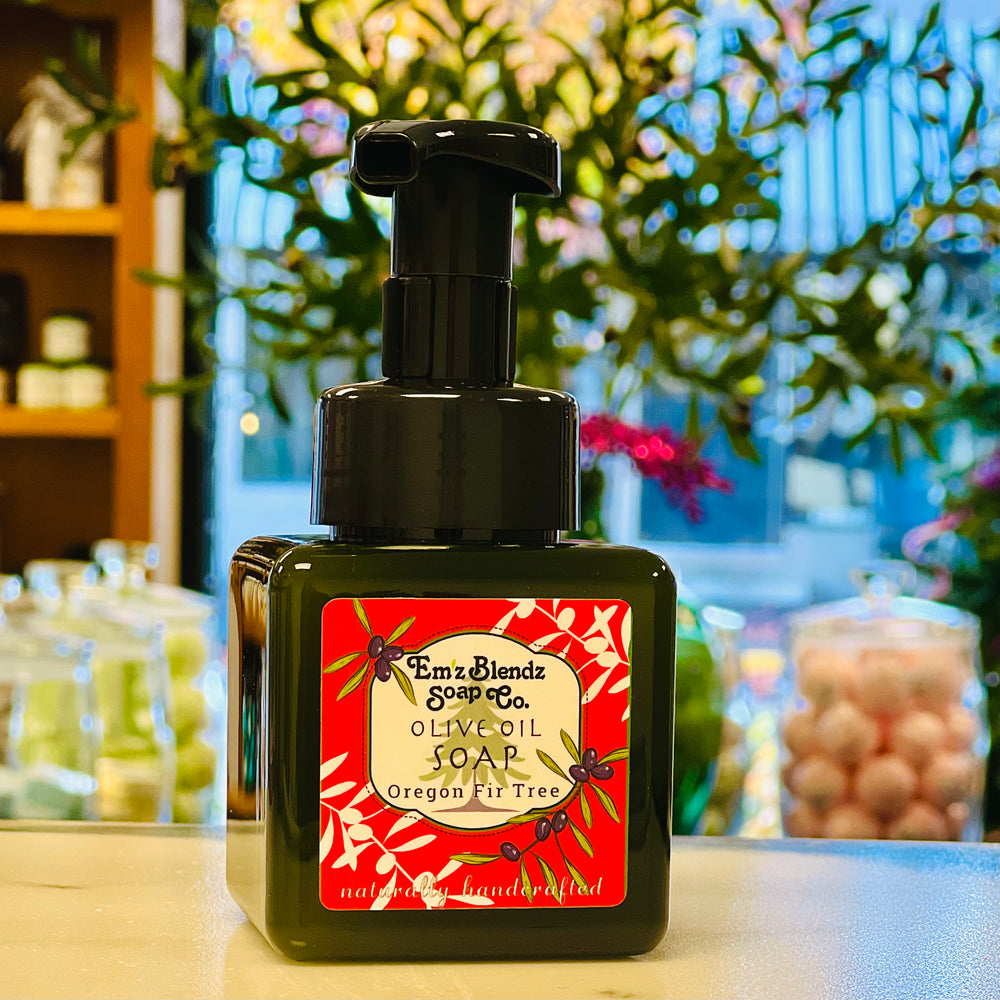 Oregon Fir Tree (Noble, Grand & Douglas Fir) | Extra Virgin Olive Oil Foaming Liquid Soap    Em'z Blendz Soap Co.