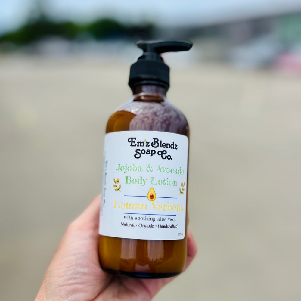 Lemon Verbena | Jojoba & Avocado Body Lotion | Daily Hydration    Em'z Blendz Soap Co.