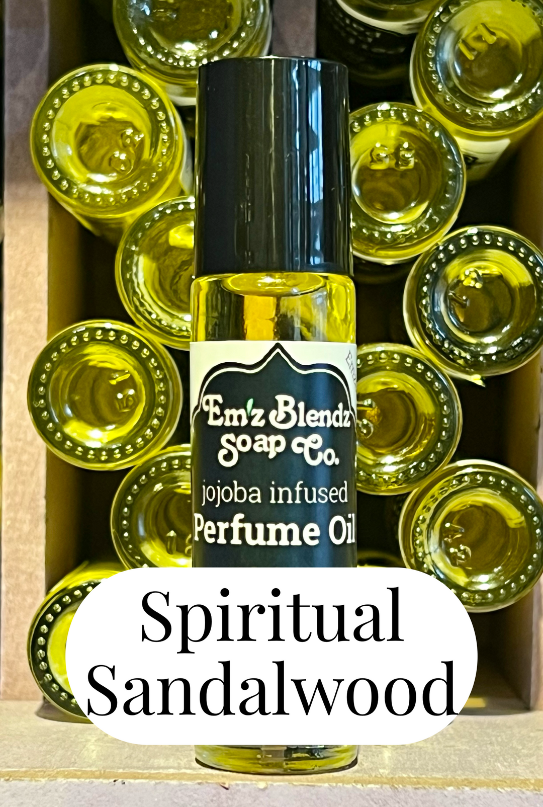 Jojoba Perfume Oil | Spiritual Sandalwood    Em'z Blendz Soap Co.