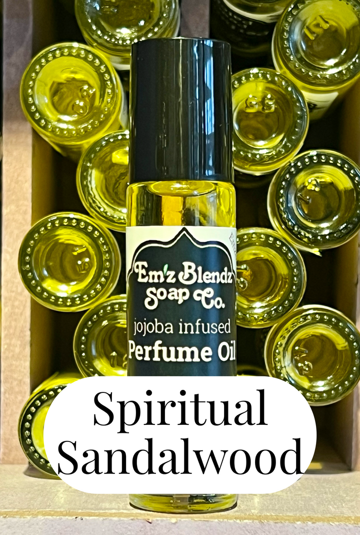 Jojoba Perfume Oil | Spiritual Sandalwood    Em'z Blendz Soap Co.