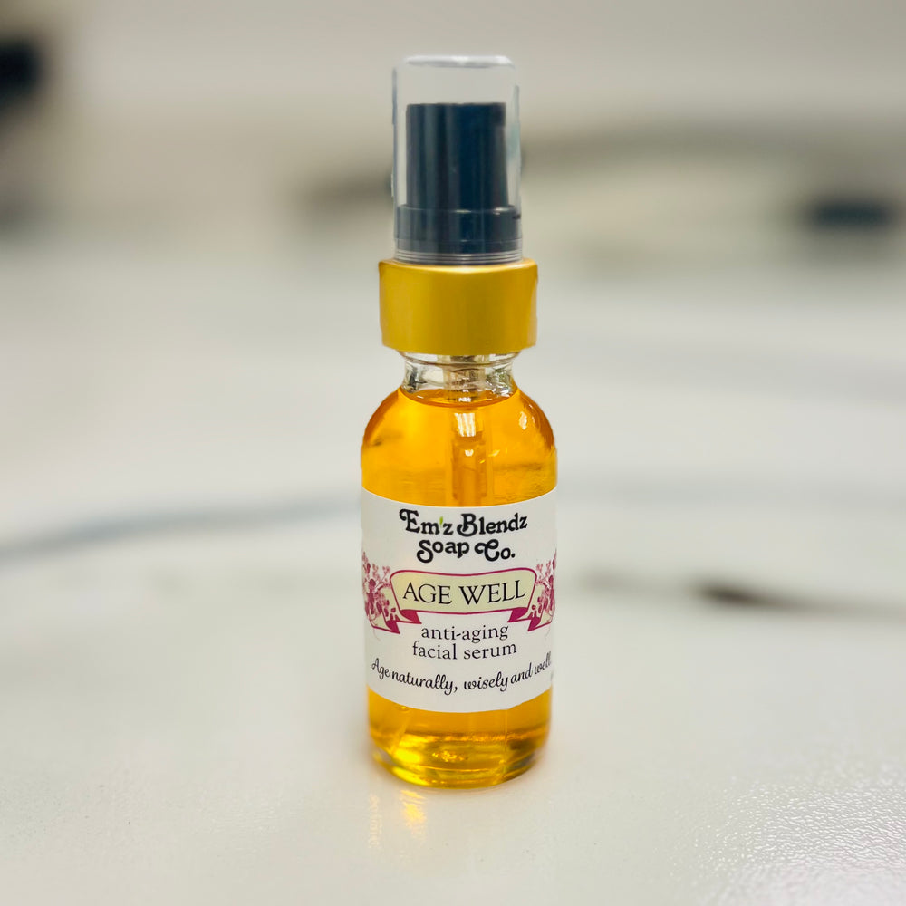 Age Well Serum | Anti-Aging Facial Serum Large 30 ml   Em'z Blendz Soap Co.