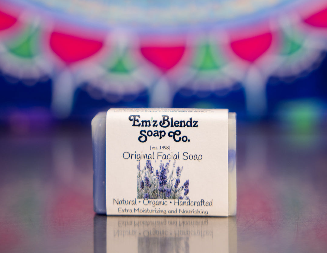 Original Organic Facial Soap | Gentle and Nourishing Skin Care Bar    Em'z Blendz Soap Co.