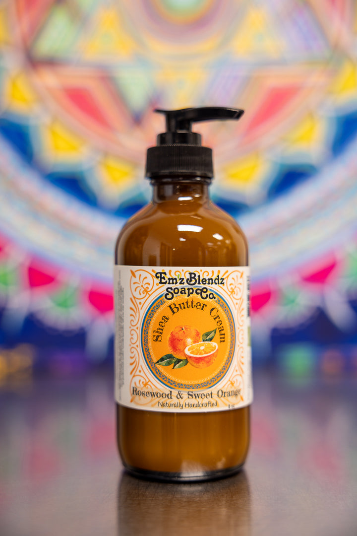 Rosewood & Sweet Orange | Super Enriched Shea Butter Hand & Body Cream    Em'z Blendz Soap Co.