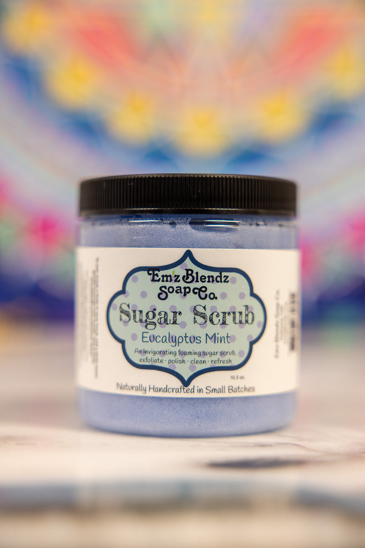 Purifying Eucalyptus Mint | Face & Body Foaming Sugar Scrub Polish    Em'z Blendz Soap Co.