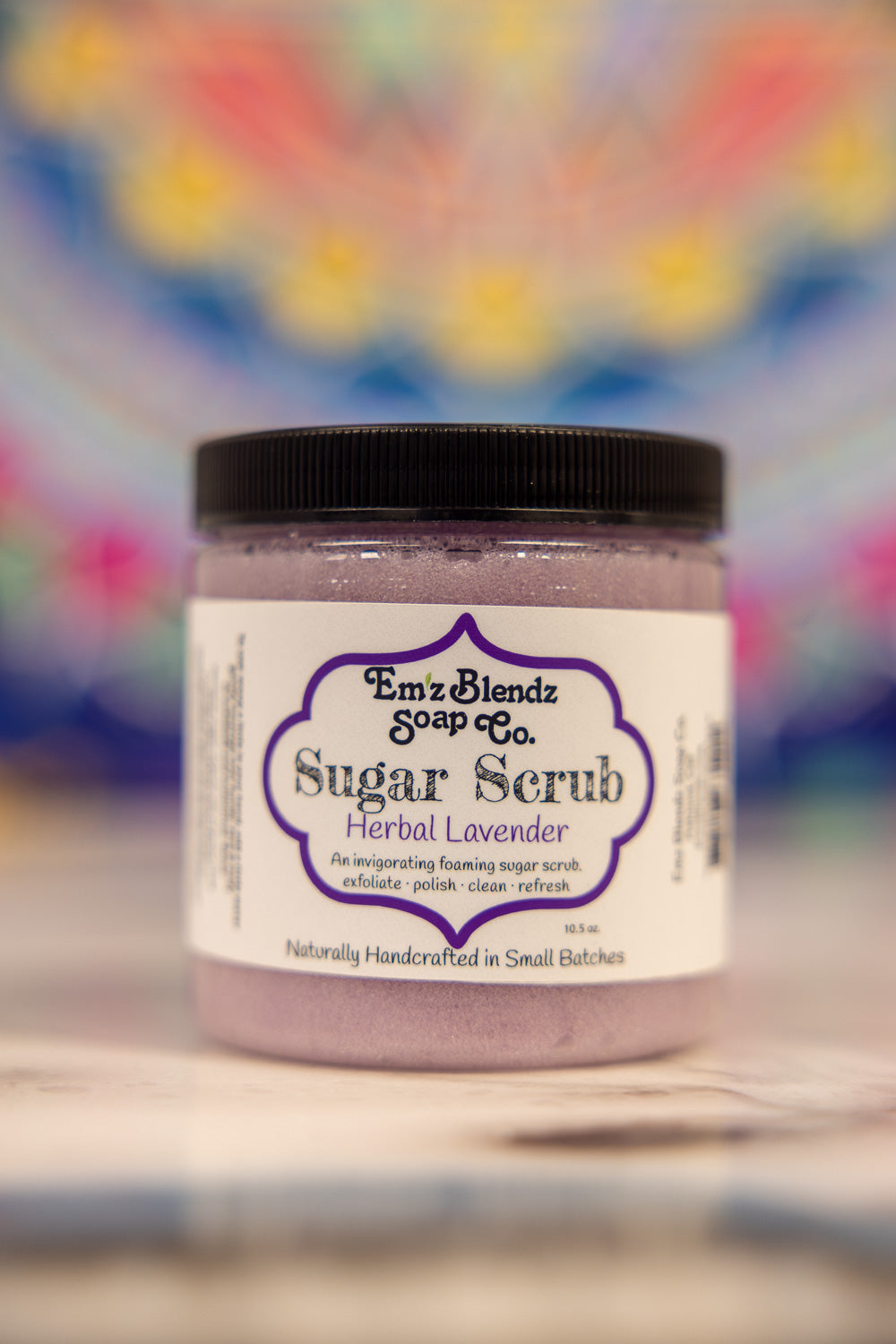 Balancing Herbal Lavender Sugar Scrub | Face & Body Polish    Em'z Blendz Soap Co.