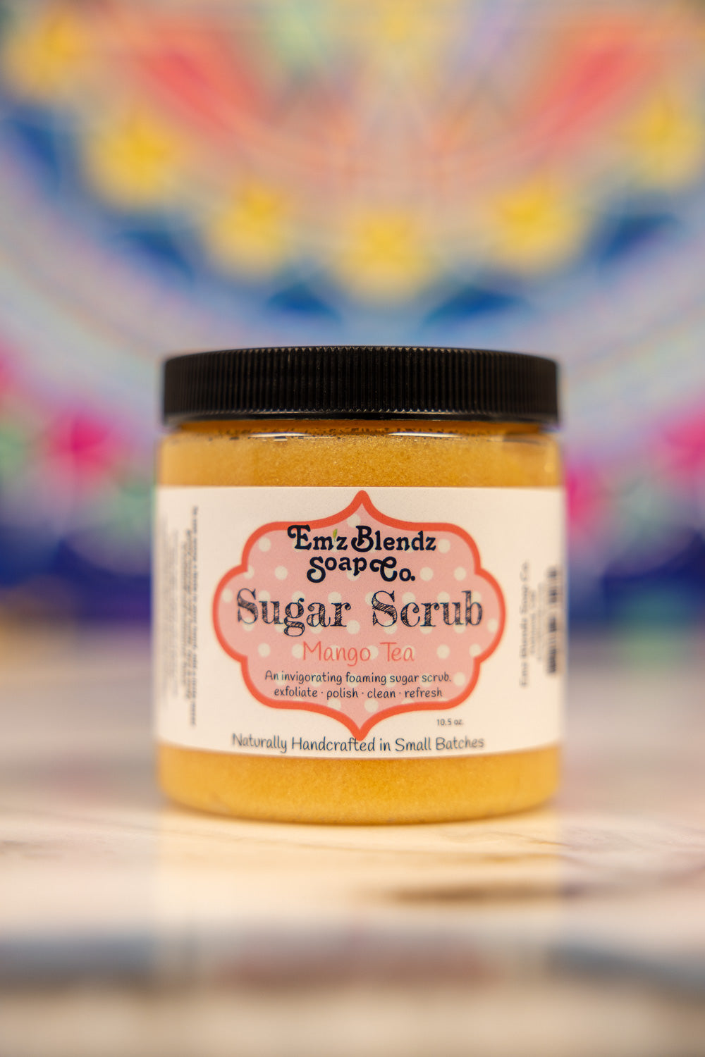 Uplifting Mango Tea Foaming Sugar Scrub Polish | Nourishing & Rejuvenating    Em'z Blendz Soap Co.