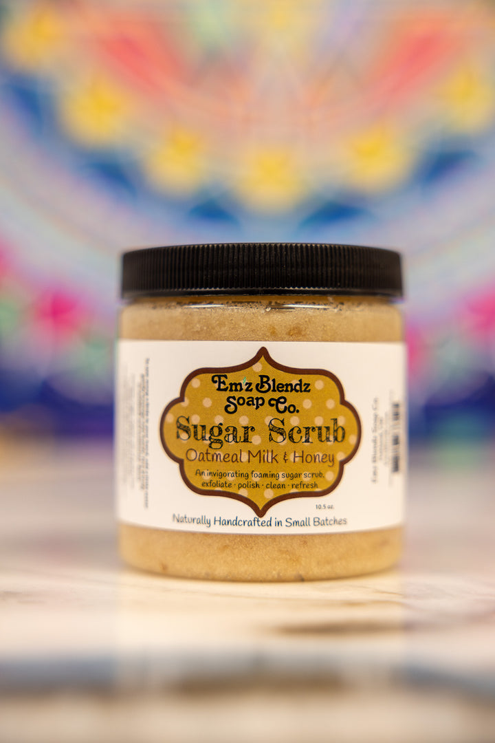 Soothing Oatmeal Milk & Honey | Face & Body Foaming Sugar Scrub Polish    Em'z Blendz Soap Co.