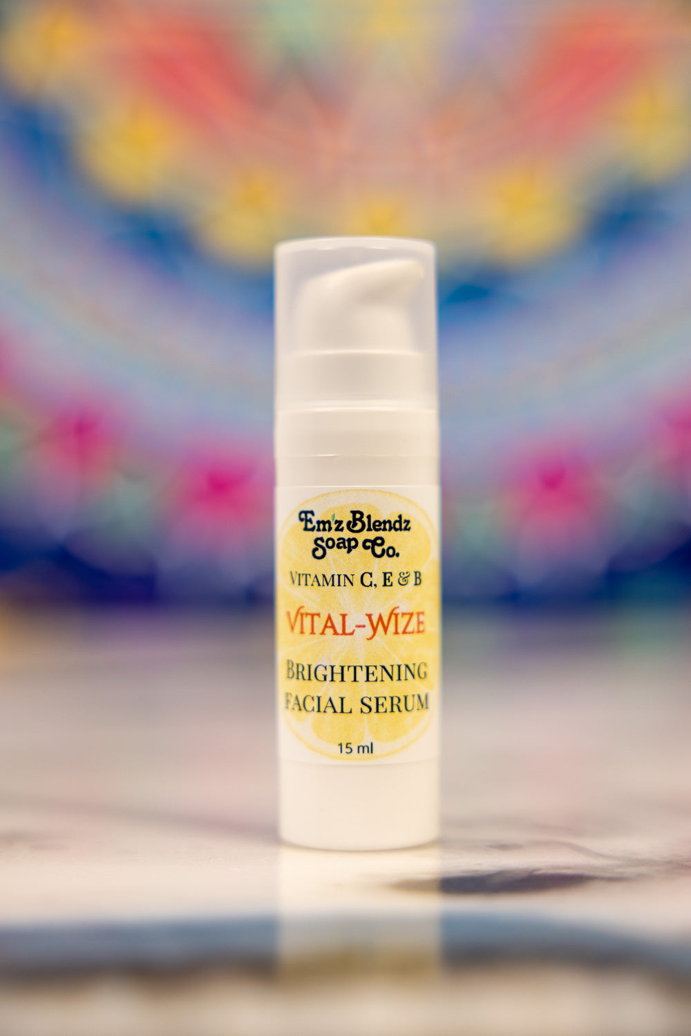 Vital-Wize Brightening Facial Serum | Vitamin C, E & B3 for Radiant Skin    Em'z Blendz Soap Co.