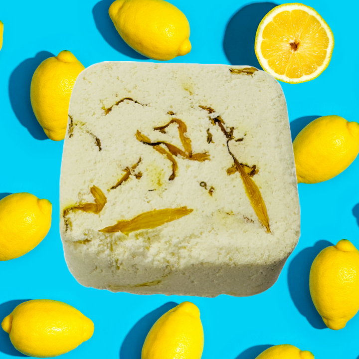 Foaming Shower Bomb | Wake and Refresh Lemon Calendula   Em'z Blendz Soap Co.