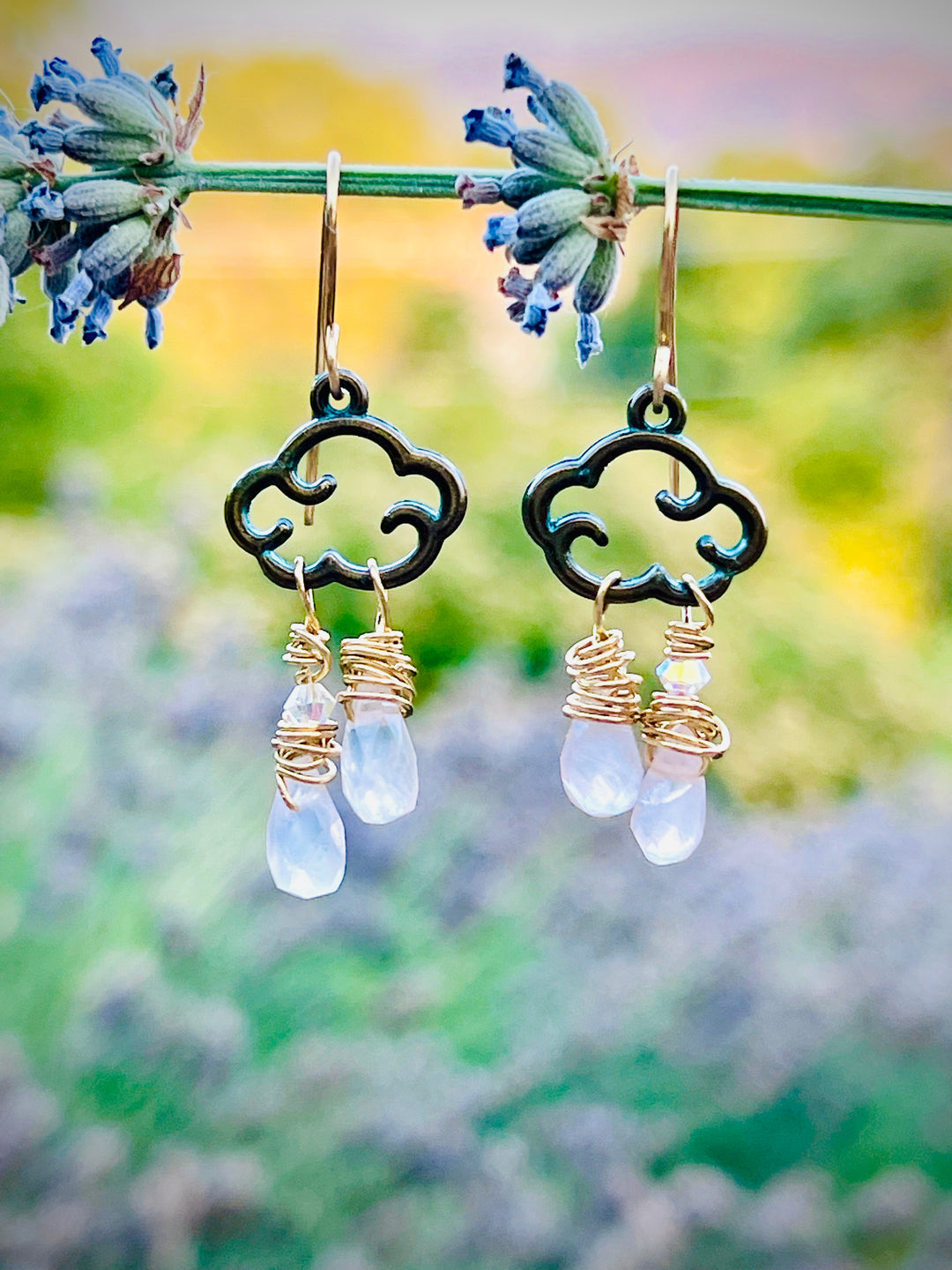 Rose Quartz Raindrops | Handcrafted Brass