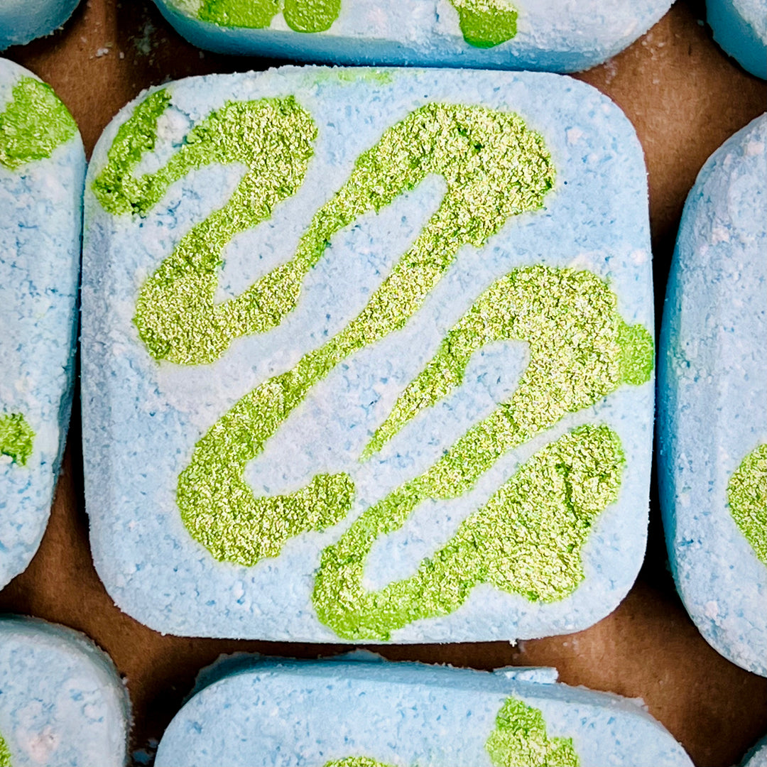 Foaming Shower Bomb | Wake and Refresh Eucalyptus Mint   Em'z Blendz Soap Co.