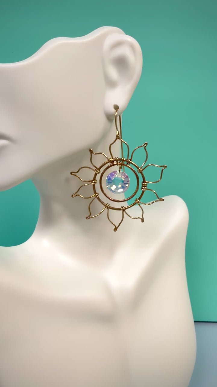Em'z Blendz Vintage Autumn Sun Earrings | Handcrafted Jewelry