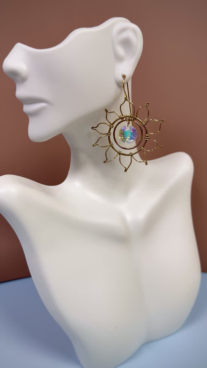 Em'z Blendz Vintage Autumn Sun Earrings | Handcrafted Jewelry