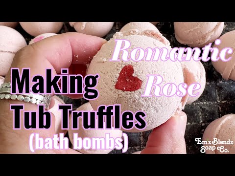 Romantic Rose Foaming Tub Truffle Em'z Blendz Soap Co.