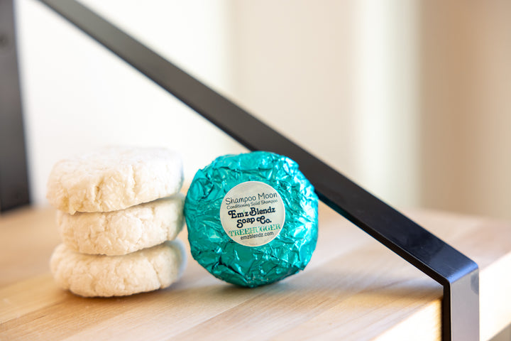Tree Hugger Shampoo Moon™ | Conditioning Solid Shampoo Bar    Em'z Blendz Soap Co.