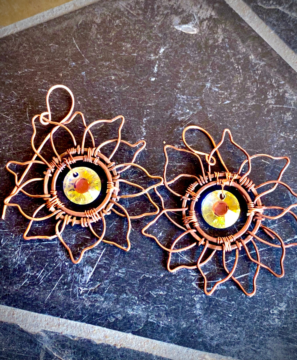 Vintage Autumn Sun Earrings