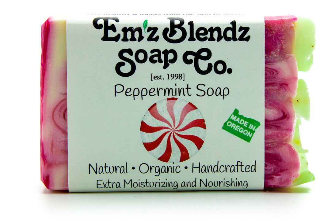 Peppermint Jingle Soap Bar | Energizing and Refreshing Bathing Bar    Em'z Blendz Soap Co.