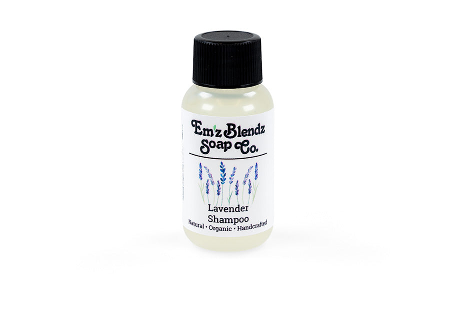 Guest Shampoo | Handmade Natural Boutique Hotel, B&B, Inn Guest Travel-size Amenity Shampoo Relaxing Herbal Lavender 100 Stock Wrapped Em'z Blendz Soap Co.