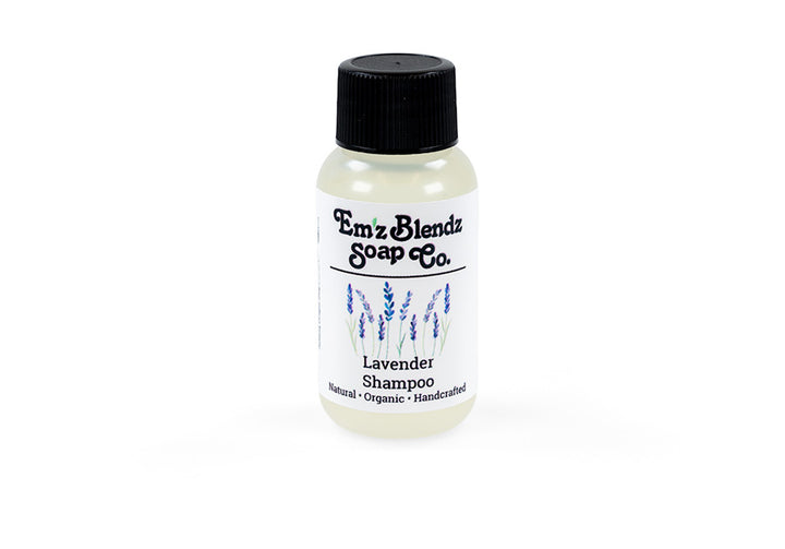 Guest Shampoo | Handmade Natural Boutique Hotel, B&B, Inn Guest Travel-size Amenity Shampoo Relaxing Herbal Lavender 100 Stock Wrapped Em'z Blendz Soap Co.