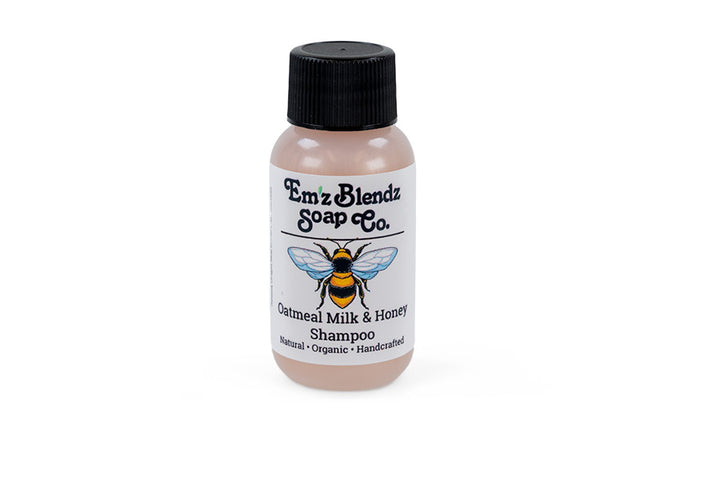 Guest Shampoo | Handmade Natural Boutique Hotel, B&B, Inn Guest Travel-size Amenity Shampoo Cozy Oatmeal Milk & Honey 100 Stock Wrapped Em'z Blendz Soap Co.