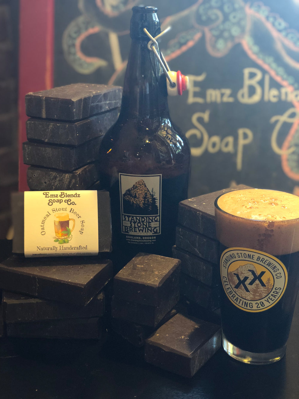 Oatmeal Stout Beer Soap Bar | Rich and Nourishing Cleansing Bar    Em'z Blendz Soap Co.