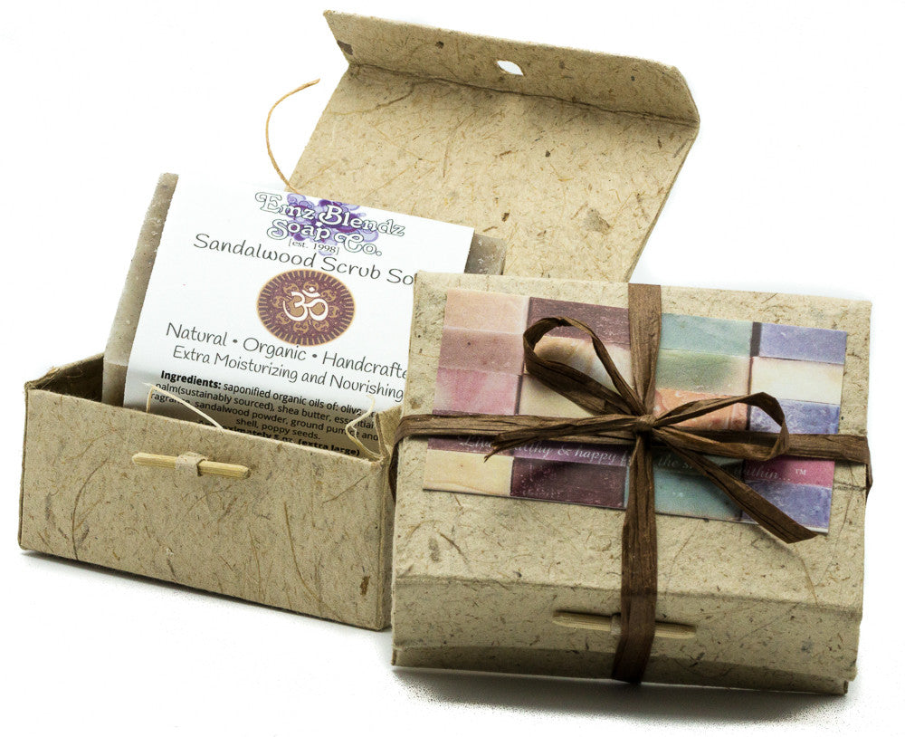 One Large (5 oz) Soap in Handmade Banana Paper Gift Box - Emz Blendz