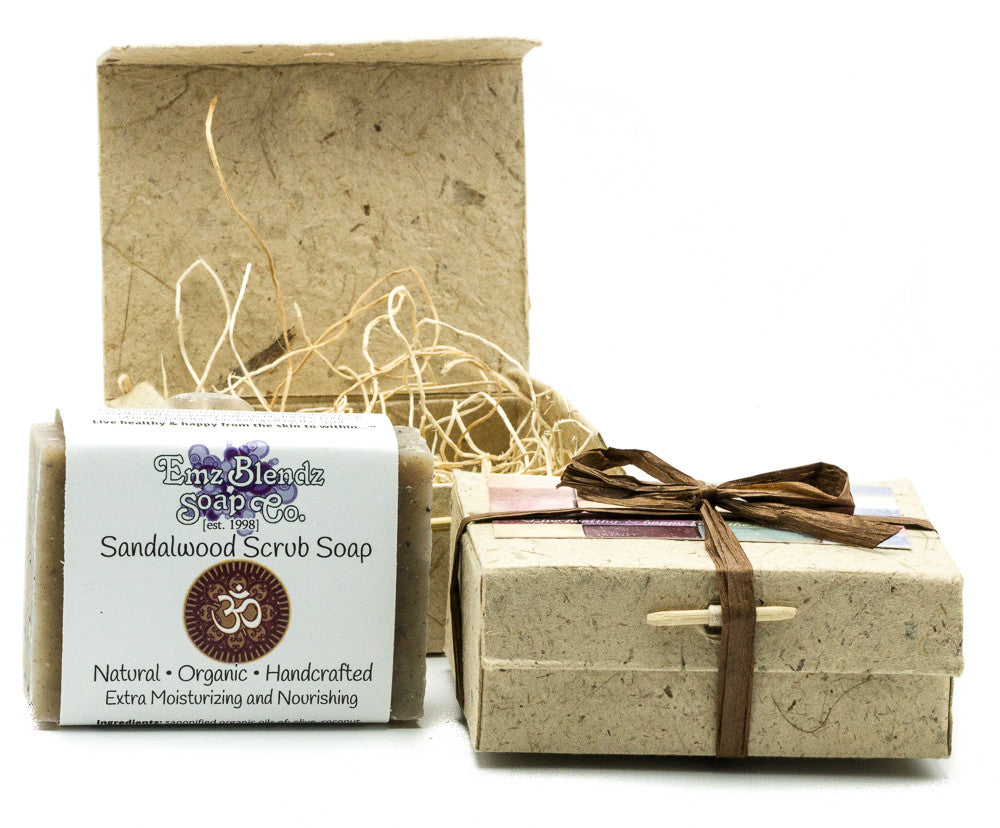 One Large (5 oz) Soap in Handmade Banana Paper Gift Box - Emz Blendz