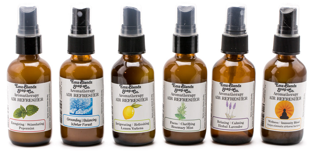 Aromatherapy Air Spray | Handmade Natural B&B Inn Guest Amenity Air Refreshers Pack of 10 for Business    Em'z Blendz Soap Co.