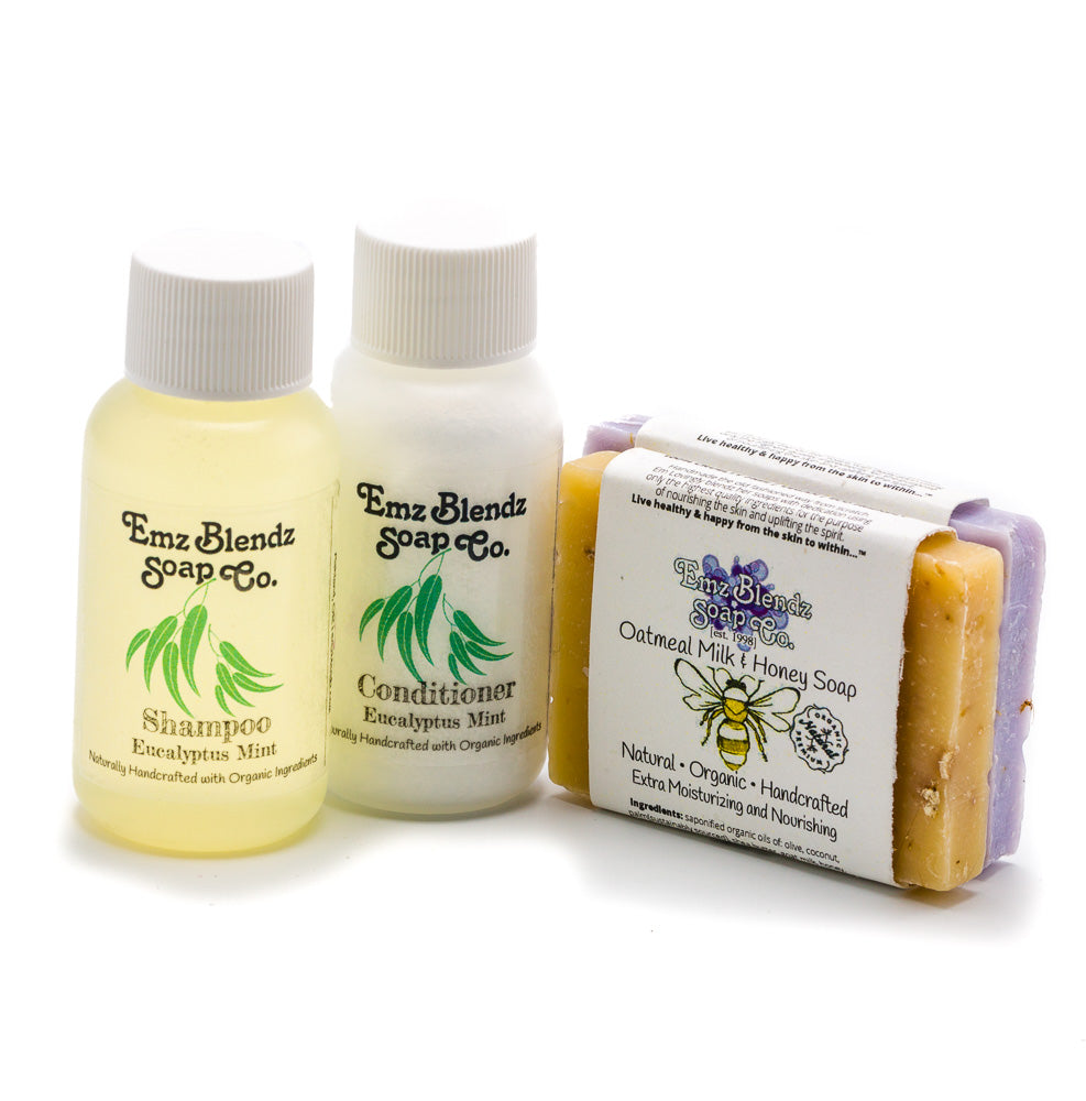 Natural Handcrafted Guest-size Amenity Bath Set - Pack of 10    Em'z Blendz Soap Co.