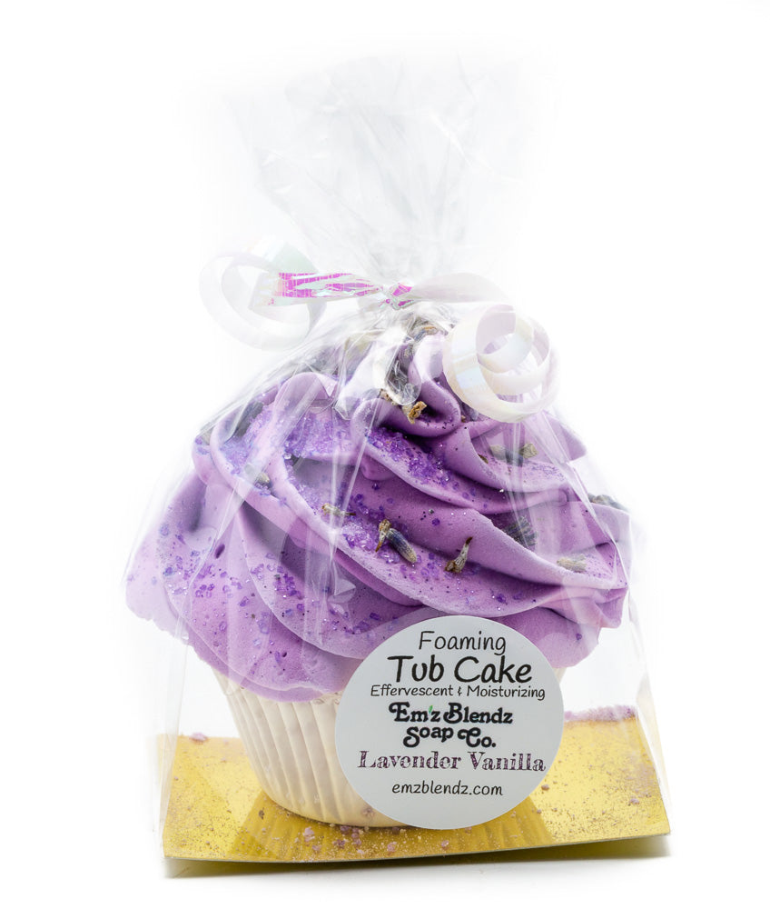 Oregon Lavender &amp; Vanilla Bean | Foaming Tub Cake - Emz Blendz