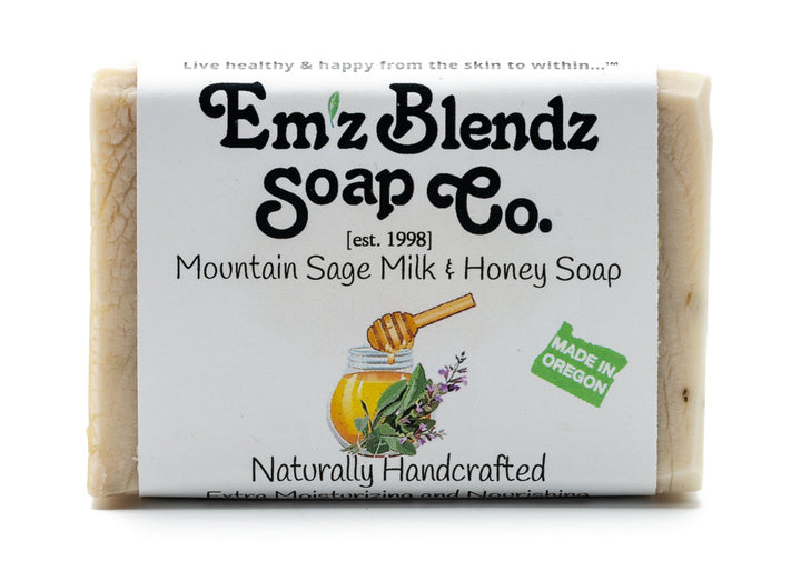 Mountain Sage, Milk & Honey Soap Bar | Luxurious and Soothing Bathing Experience    Em'z Blendz Soap Co.