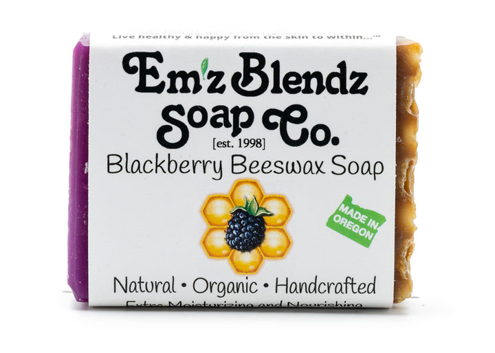Blackberry Beeswax Soap Bar | Luxurious Natural Cleanser    Em'z Blendz Soap Co.