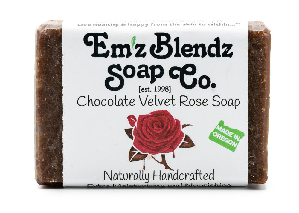Chocolate Velvet Rose Soap Bar - Emz Blendz