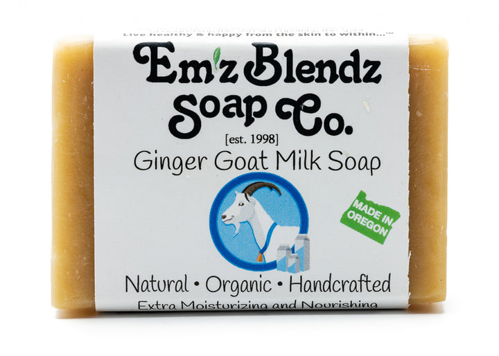 Ginger Goat Milk Soap Bar | Revitalizing and Nourishing Cleanser    Em'z Blendz Soap Co.
