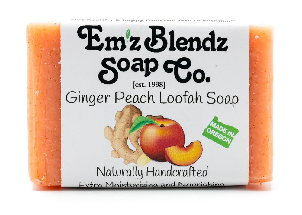 Ginger Peach Loofah Soap Bar - Emz Blendz
