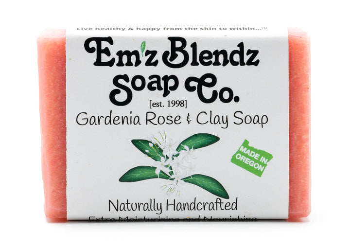 Gardenia Rose & Clay Soap Bar | Luxurious Floral Cleanser    Em'z Blendz Soap Co.