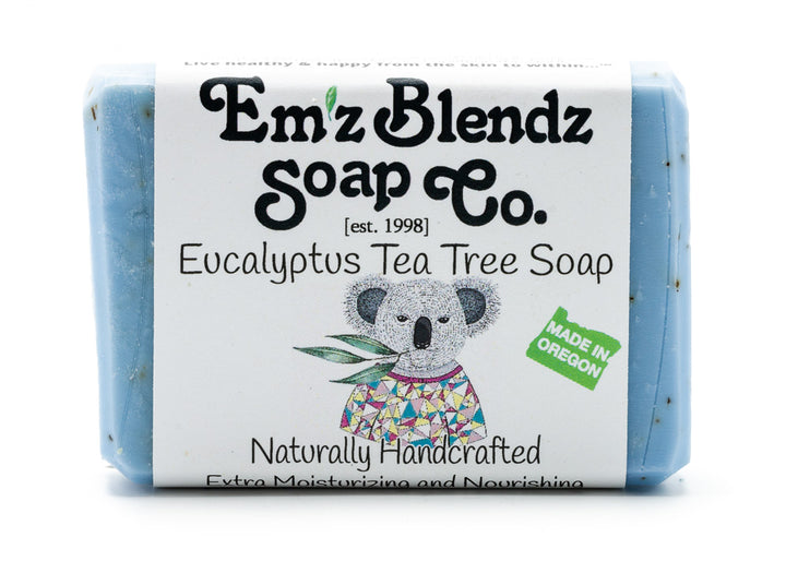 Eucalyptus Tea Tree Soap Bar | Natural Healing & Antiseptic Cleanser    Em'z Blendz Soap Co.