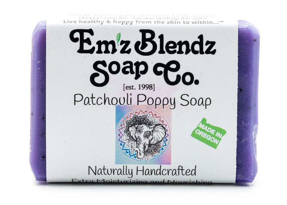 Patchouli Poppy Seed Soap Bar - Emz Blendz