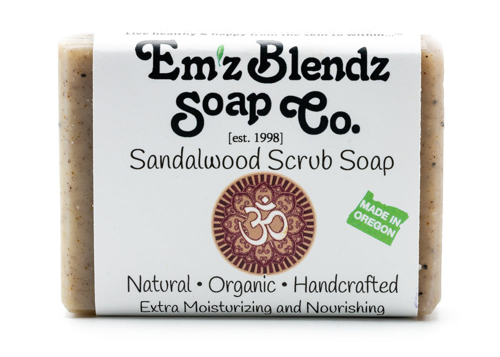 Sandalwood Scrub Soap Bar - Emz Blendz